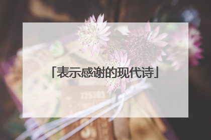 表示感谢的现代诗