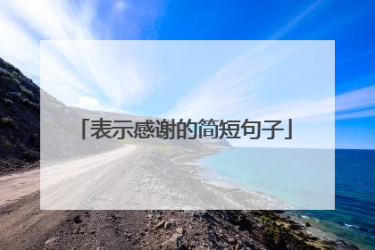 表示感谢的简短句子