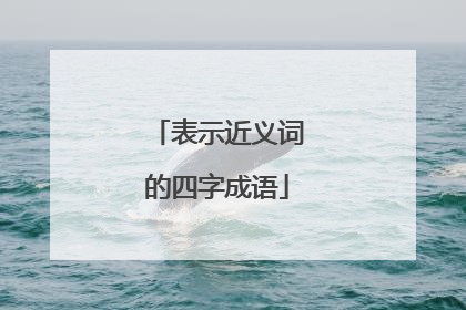 表示近义词的四字成语