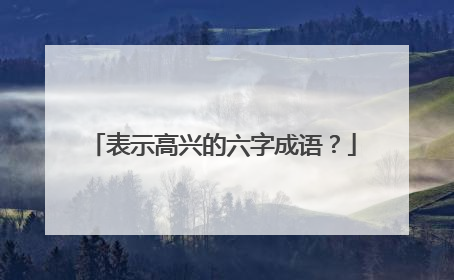 表示高兴的六字成语？