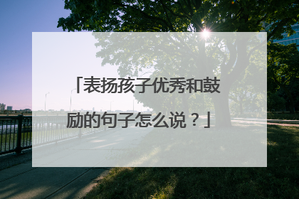 表扬孩子优秀和鼓励的句子怎么说？