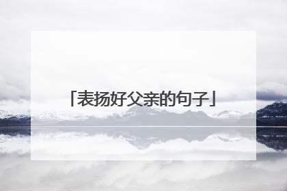 表扬好父亲的句子