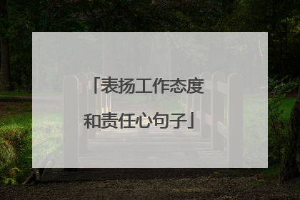 表扬工作态度和责任心句子