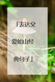 表达父爱如山经典句子