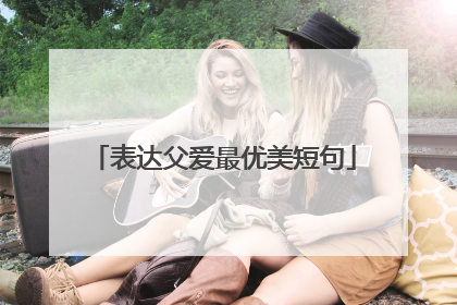 表达父爱最优美短句