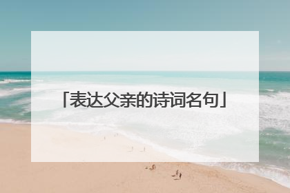 表达父亲的诗词名句