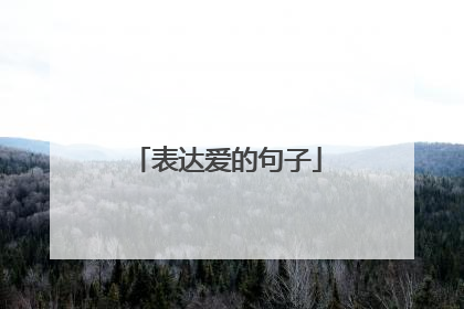 表达爱的句子