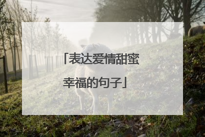 表达爱情甜蜜幸福的句子