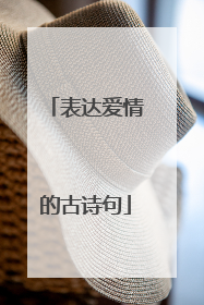 表达爱情的古诗句