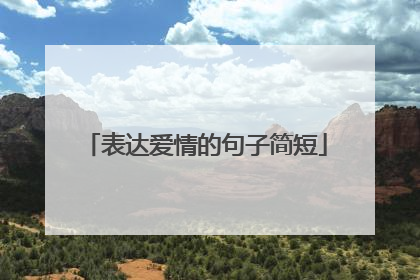 表达爱情的句子简短
