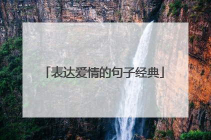 表达爱情的句子经典