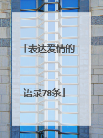 表达爱情的语录78条