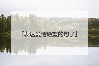表达爱情绝望的句子