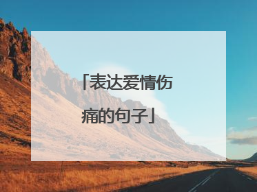 表达爱情伤痛的句子