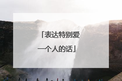 表达特别爱一个人的话
