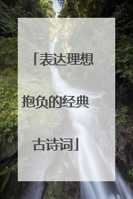 表达理想抱负的经典古诗词