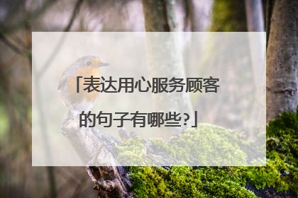 表达用心服务顾客的句子有哪些?