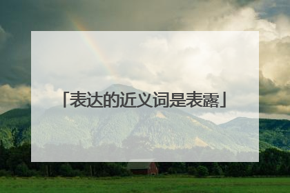 表达的近义词是表露