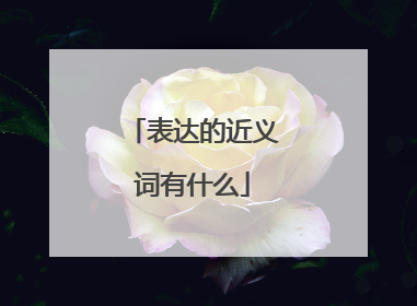 表达的近义词有什么