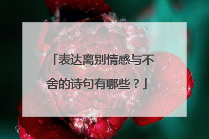 表达离别情感与不舍的诗句有哪些?
