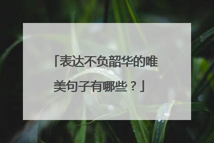 表达不负韶华的唯美句子有哪些?