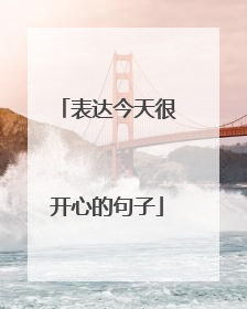 表达今天很开心的句子