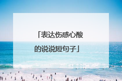 表达伤感心酸的说说短句子