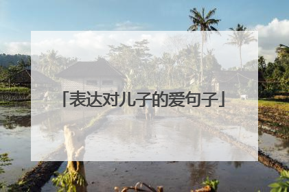 表达对儿子的爱句子