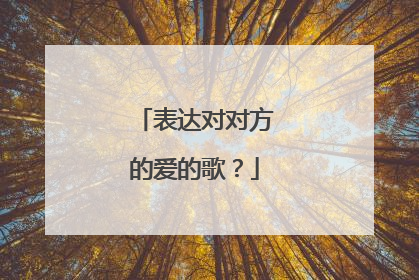 表达对对方的爱的歌?