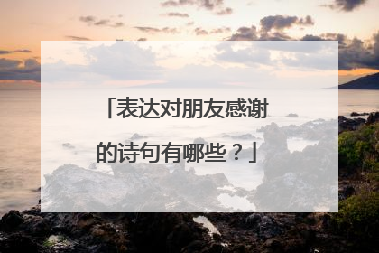 表达对朋友感谢的诗句有哪些？