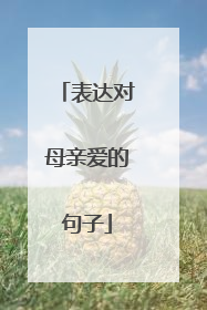 表达对母亲爱的句子