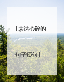 表达心碎的句子短句