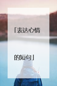 表达心情的短句