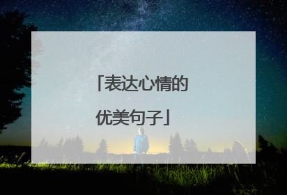 表达心情的优美句子