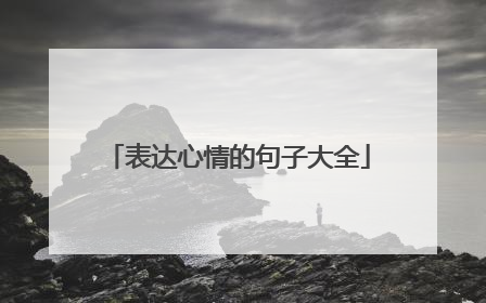 表达心情的句子大全