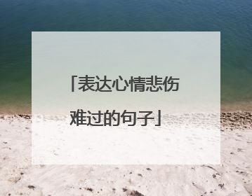 表达心情悲伤难过的句子