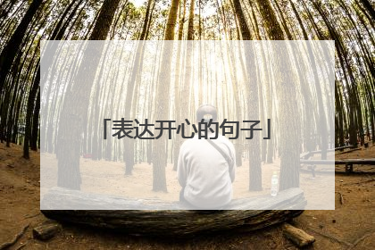 表达开心的句子