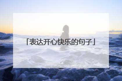 表达开心快乐的句子