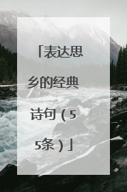 表达思乡的经典诗句(55条)
