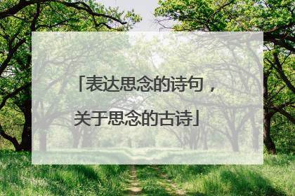 表达思念的诗句,关于思念的古诗