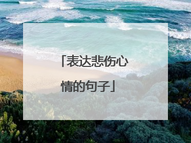 表达悲伤心情的句子
