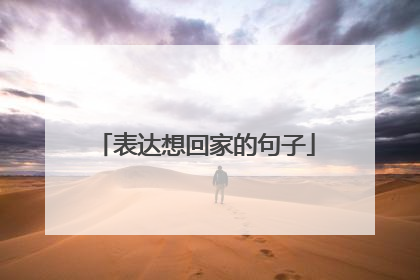 表达想回家的句子