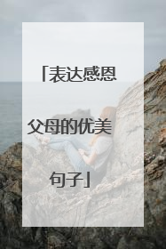 表达感恩父母的优美句子
