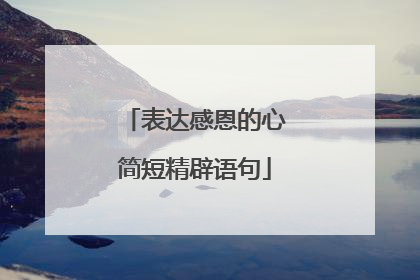 表达感恩的心简短精辟语句