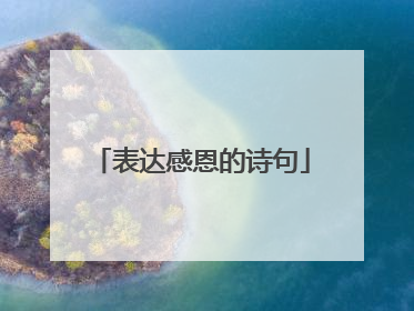 表达感恩的诗句