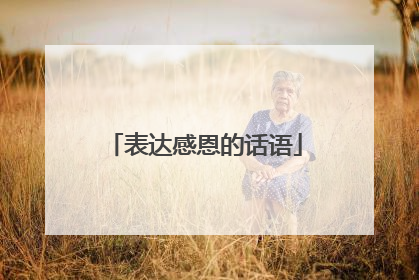 表达感恩的话语