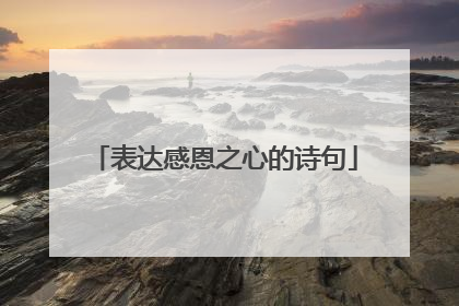 表达感恩之心的诗句