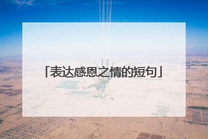 表达感恩之情的短句