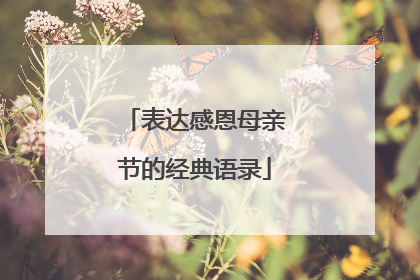 表达感恩母亲节的经典语录