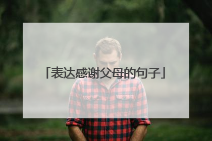 表达感谢父母的句子